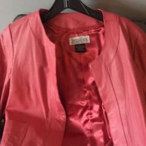 Pink leather jacket
